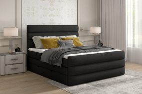 Cande 180x200 boxspring ágy matraccal fekete