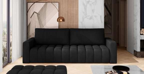 Lazaro ágyfunkciós kanapé fekete