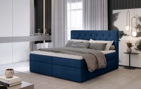 Loree 160x200 boxspring ágy matraccal kék