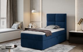 Rivia 90x200 boxspring ágy matraccal kék