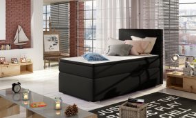 Rocco 90x200 boxspring ágy matraccal fekete