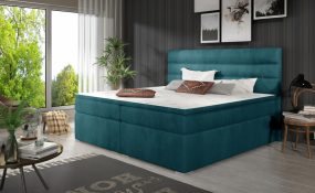 Softy 140x200 boxspring ágy matraccal kék