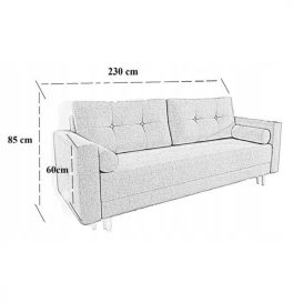 Largo01 kanapé ágyfunkcióval világos szürke