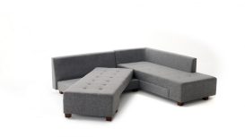 Manama Corner Sofa Bed Right - Grey Sarokkanapé 280x206x85  Szürke