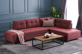 Manama Corner Sofa Bed Right - Claret Red Sarokkanapé 280x206x85  Bordó
