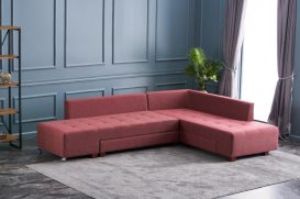 Manama Corner Sofa Bed Right - Claret Red Sarokkanapé 280x206x85  Bordó
