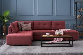   Manama Corner Sofa Bed Left - Claret Red Sarokkanapé 280x206x85  Bordó
