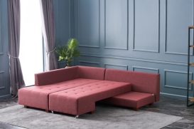 Manama Corner Sofa Bed Left - Claret Red Sarokkanapé 280x206x85  Bordó