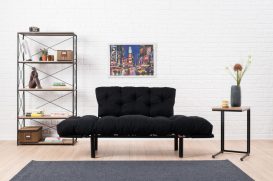 Nitta - Black 2 Személyes kanapé 155x70x85  Fekete