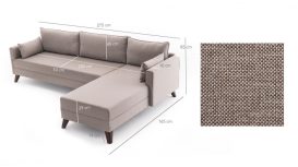 Bella Corner Sofa Right 1 - Cream Sarokkanapé 275x165x85  Krém