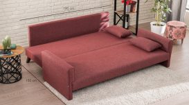 Bella Sofa Bed - Claret Red 3 Személyes kanapé 208x81x85  Bordó
