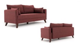 Bella Sofa Bed - Claret Red 3 Személyes kanapé 208x81x85  Bordó