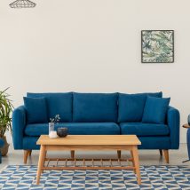  Sofia - Dark Blue 3 Személyes kanapé 215x85x91  Sötétkék