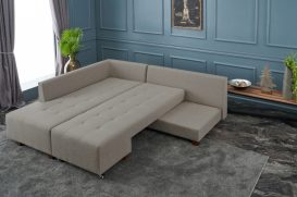 Manama Corner Sofa Bed Left - Cream Sarokkanapé 280x206x85  Krém