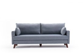 Bella Soft Yataklı Üçlü Koltuk - Blue 3 Személyes kanapé 208x81x85  Kék