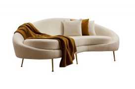 Eses - Cream Bouclett 3 Személyes kanapé 255x120x85  Krém