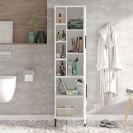 VI2-W Fürdőszobai magas szekrény  fehér
