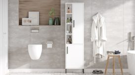 VI2-W Fürdőszobai magas szekrény  fehér