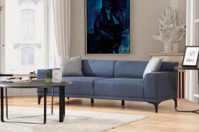 Petra 3 - Blue 3 Személyes kanapé 212x69x86  Kék
