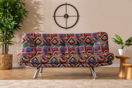 Misa Small Sofabed - Patchwork 3 Személyes kanapé 175x52x40  Multicolor