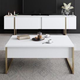 Luxe Nappali bútor szett  Fehér Arany