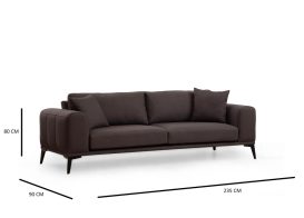 Kenzo 3 - Grey 3 Személyes kanapé 235x90x80  Szürke