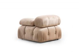 Bubble 3 Seater ( L1-O1-1R) - Velvet 3 Személyes kanapé 288x95x75  Krém
