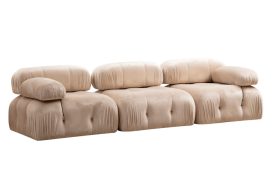 Bubble 3 Seater ( L1-O1-1R) - Velvet 3 Személyes kanapé 288x95x75  Krém