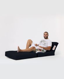 Siesta Sofa Bed Pouf - Black Babzsákfotel 55x40  Fekete