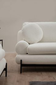 Livorno - White 3 Személyes kanapé 230x92x85  Fehér