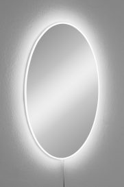 Elliptical Single 30 x 40 cm Tükör LED -es világítással 30x40  fehér