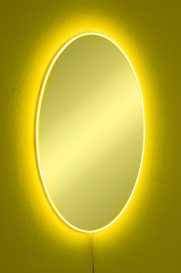 Elliptical Single 30 x 40 cm Tükör LED -es világítással 30x40  Sárga