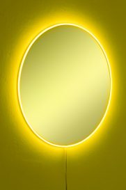 Round Diameter : 40 cm Tükör LED -es világítással 40x40  Sárga