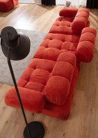 Doblo 3 Seater ( L1-O1-1R) - Red 3 Személyes kanapé 315x105x80  Piros