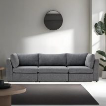   Mottona 3-Seat Sofa - Grey 3 Személyes kanapé 90x90x84  Szürke