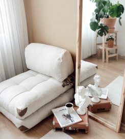 Fold Teddy - Cream Ággyá alakítható fotel 80x60x70  Krém