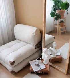 Fold Teddy - Cream Ággyá alakítható fotel 80x60x70  Krém