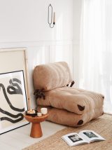   Fold Kadife - Camel Ággyá alakítható fotel 80x60x70  Teve