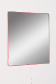 Square 50 x 50 cm Tükör LED -es világítással 50x50  Rózsaszín