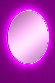 Round Diameter : 40 cm Tükör LED -es világítással 40x40  Rózsaszín
