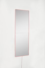 Rectangular 20 x 80 cm Tükör LED -es világítással 20x80  Rózsaszín
