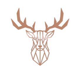 Deer2 - Copper Fali fém dekoráció 51x51  Réz