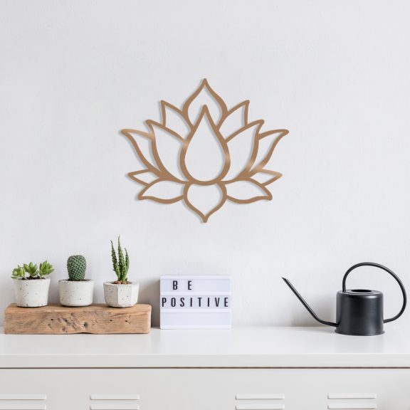 Lotus Flower 1 - Copper Fali fém dekoráció 50x43  Réz