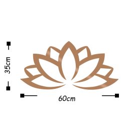 Lotus Flower 2 - Copper Fali fém dekoráció 60x35  Réz