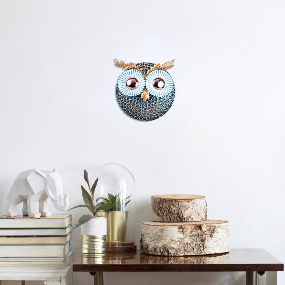 Owl 3 - Copper Fali fém dekoráció 19x19  Multicolor