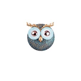 Owl 3 - Copper Fali fém dekoráció 19x19  Multicolor