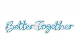Better Together - Blue Dekoratív műanyag LED világítás 84x2x16  Kék
