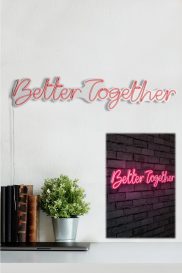 Better Together - Pink Dekoratív műanyag LED világítás 84x2x16  Rózsaszín