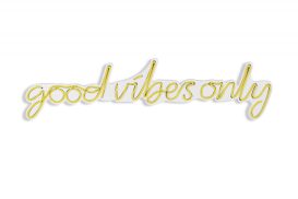 Good Vibes Only - Yellow Dekoratív műanyag LED világítás 76x2x19  Sárga
