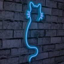   Cat - Blue Dekoratív műanyag LED világítás 22x2x48  Kék